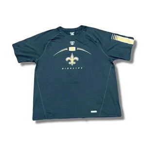 Reebok NFL Team Apparel New Orleans Saints Men's XL Black Play Dry T-Shirt